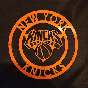 Op maat gemaakt - New York Knicks - rond metalen bord - Metal Wall Art - Garage-Yard-Mancave- NBA