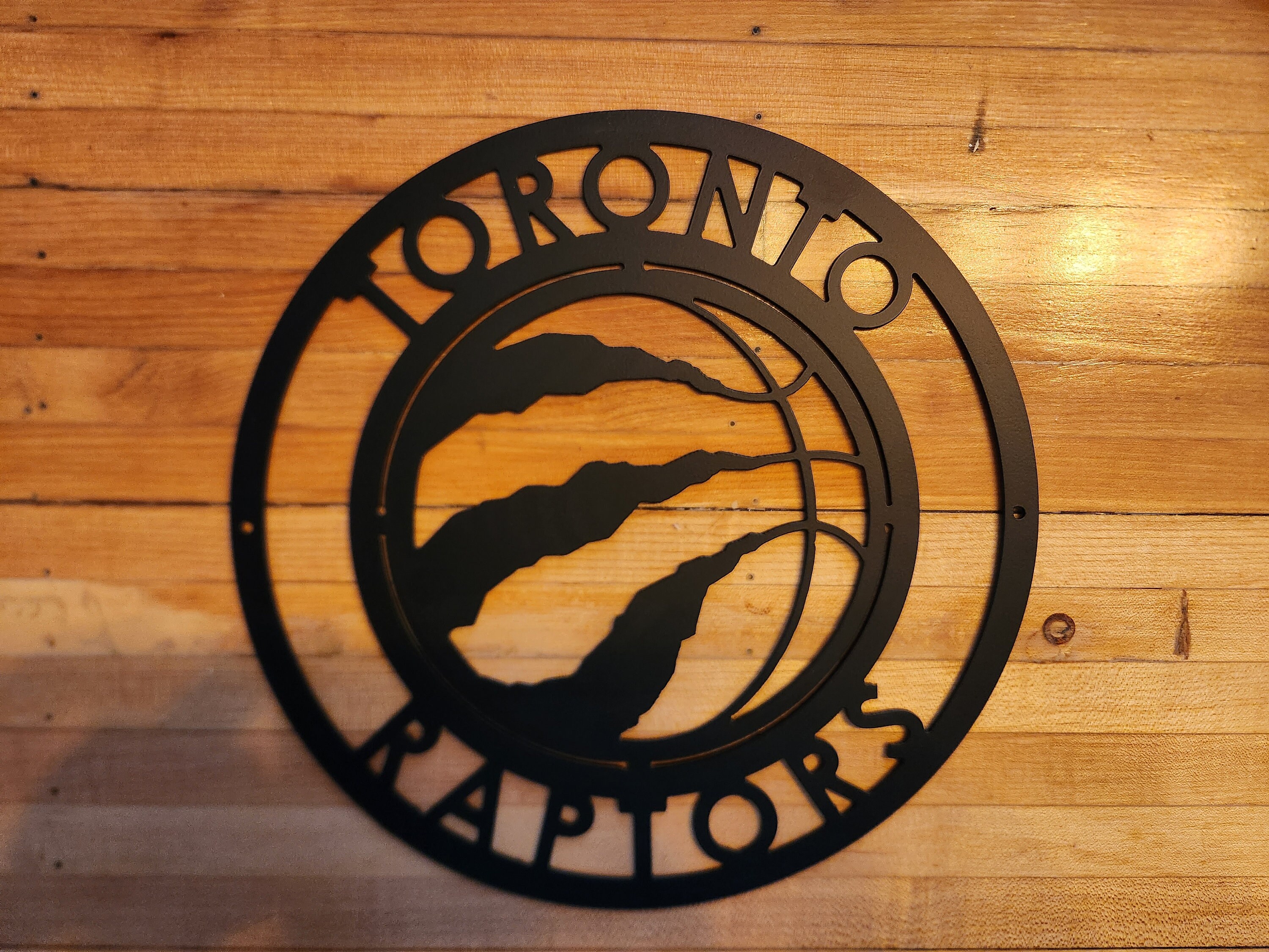 Custom Made- Toronto Raptors Circle Metal Sign- Metal Wall Art