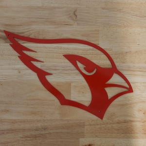 Hecho a medida - Cardenales de Arizona - Letrero de metal - Arte de pared de metal - Garaje - Patio - Mancave -