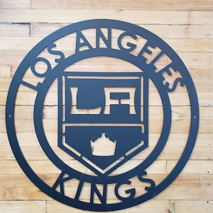 Custom Made- Los Angeles Kings - Circle Metal sign- Metal Wall Art- Garage-Yard-Mancave- NHL