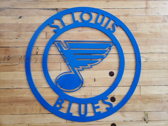 Custom Made- St. Louis Blues - Circle Metal sign- Metal Wall Art- Garage-Yard-Mancave- NHL