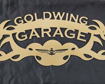 Custom Metal Art - Goldwing Garage - Garage Signs - Car Lovers - Mancave