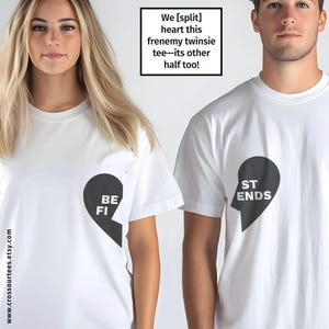 Comfort Colors "ST ENDS ("Best Fiends" Pt. 2)" Halloween-par-t-shirt: Lyxig bomullsringning