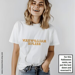 Comfort Colors "Halloween Selfie" Halloween T-shirt: Luxe Cotton Crewneck