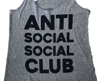 Antisocial Social Club Tank Top - Tri-Blend Tank - (Available in sizes S, M, L)