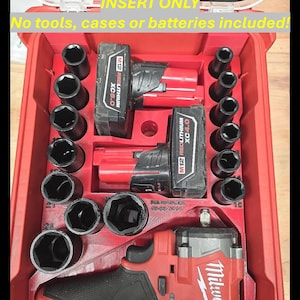 Milwaukee Packout - INSERT ONLY: M12 Stubby 1/2" 2-Batteries Milwaukee METRIC Socket set 49-66-7014
