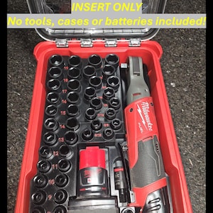 Milwaukee Packout Einsatz - Für M12 Ratsche & 43-teiliges Milwaukee Steckschlüssel-Set