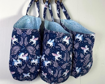 Unicorn Pegasus Hanging Pod Wall Storage Basket Bag