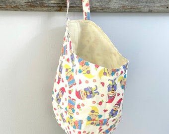 Garden Gnomes Hanging Pod Storage Bag Fabric Bucket