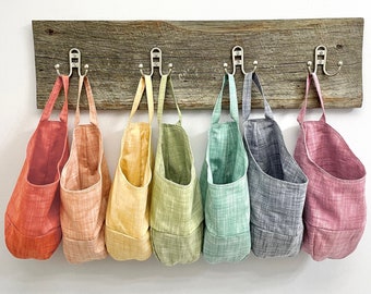 Pod Storage Hanging Basket Bags Soft Rainbow Natural Pastel Colors