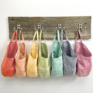 Pod Storage Hanging Basket Bags Soft Rainbow Natural Pastel Colors