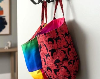 Rainbow Art Hanging Pod Storage Basket Bag