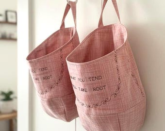 Hanging Pod Storage Basket Bag Inspiring Quote