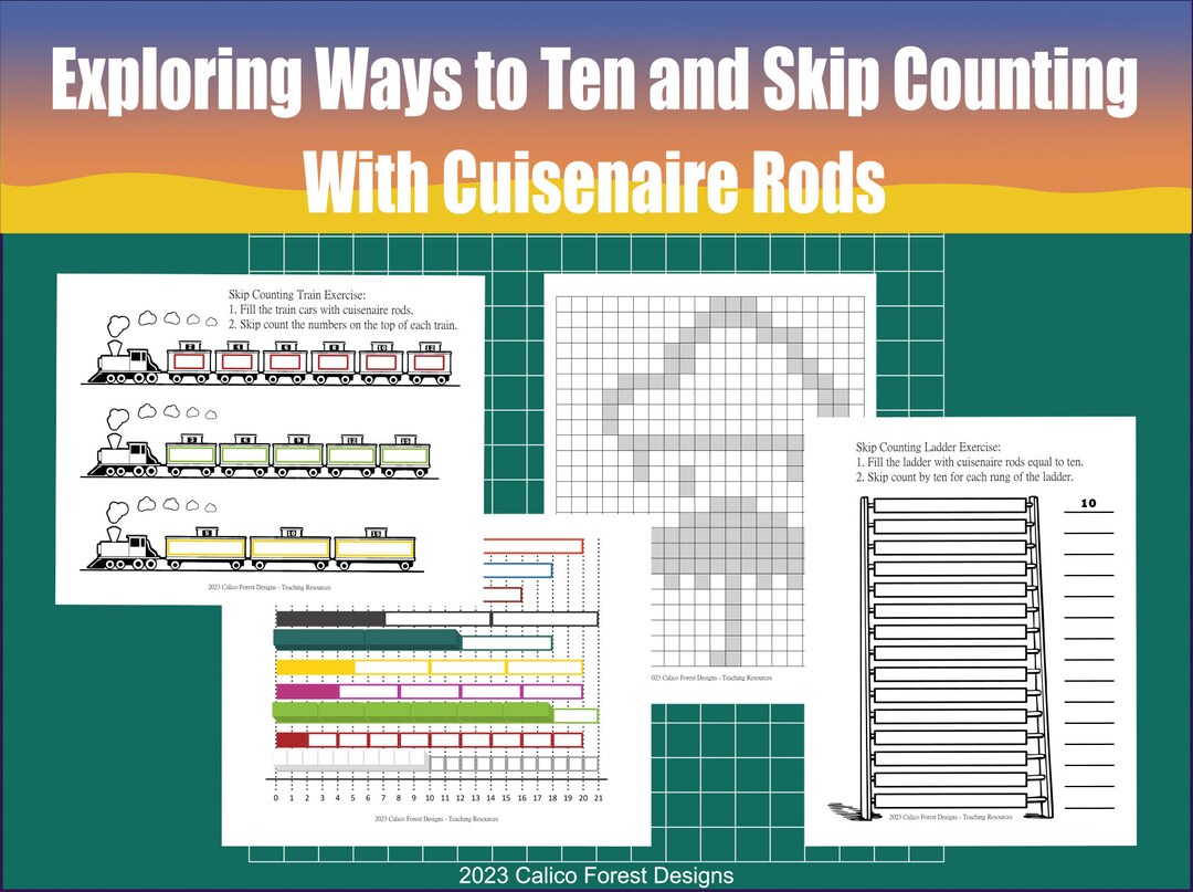Count Ten Rods Exploring Ways to Ten and Skip Counting With Cuisenaire Rods - Etsy