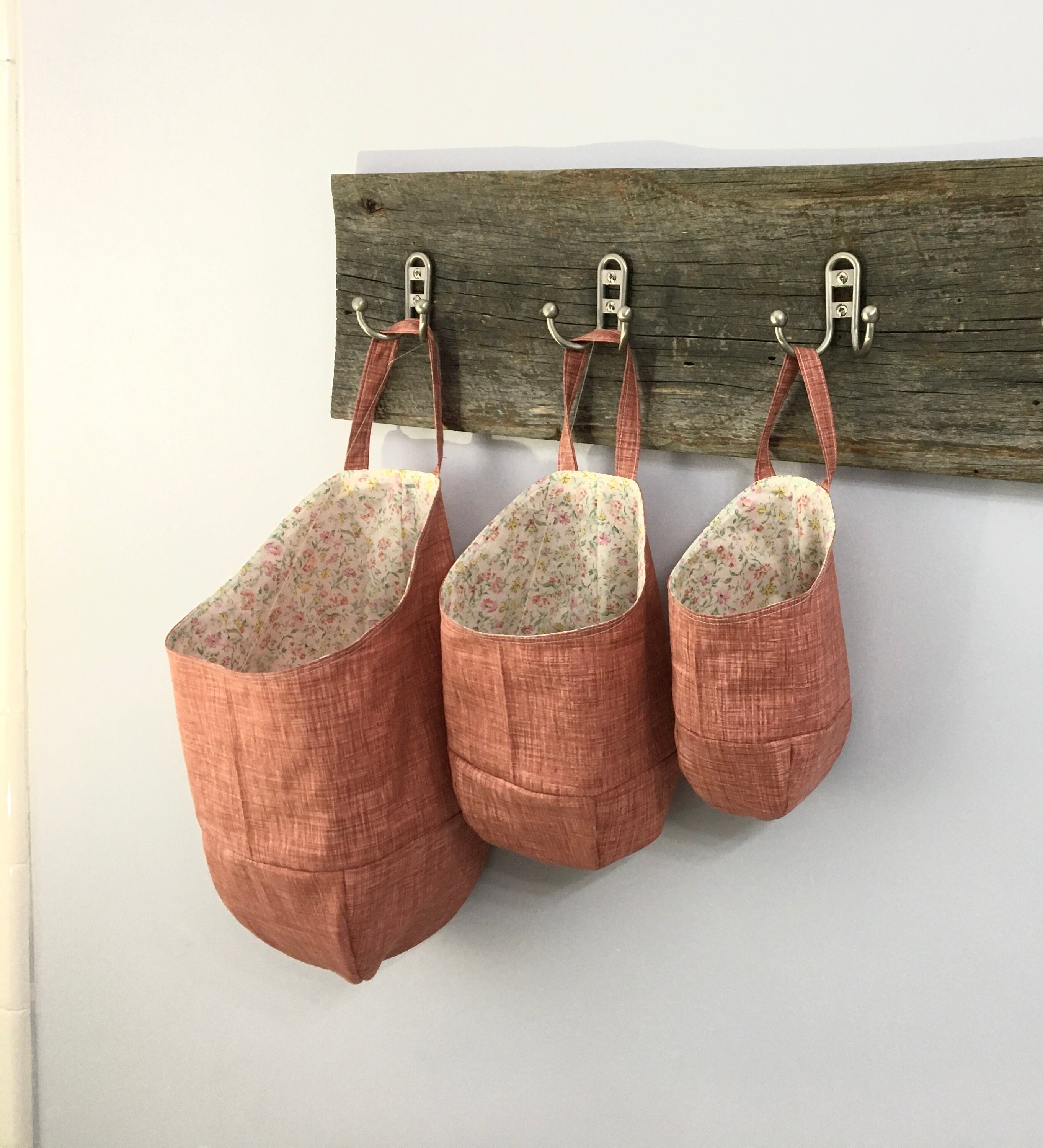 Easy Sew Hanging Storage Pod Basket Bag pdf Pattern SM MD Etsy