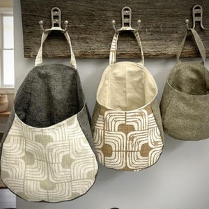 Peg Basket Sewing Pattern: Hanging Pod Bag Storage Organization (PDF Download, SM-LG Sizes)