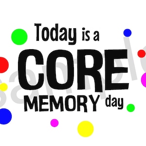 Core Memories SVG Digital Download Schnittdatei - Inside Out - Denkwürdiger Tag svg - Park Shirt svg