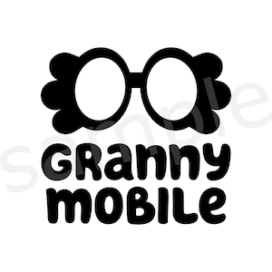 Oma mobiel met bril SVG digitale download gesneden bestand - oma's Svg