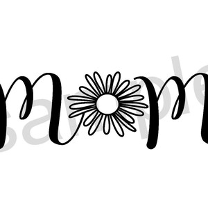 Mom with Flower SVG Digital Download Cut File - Mommy SVG - Mum SVG - Mother&#39;s Day svg - Parent svg - Baby Shower svg - First Baby svg