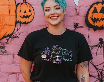 Coqueta Halloween Neon Png, Fantasma Halloween Neon png, Mamá Halloween Png, Espeluznante