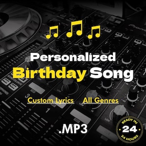 Personalized Birthday Song with Custom Lyrics | Digital Download MP3