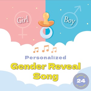 Gepersonaliseerde gender-onthullingsnummer, gender-onthulling, gender-onthullingsfeest, jongen of meisje, gender-onthullingscadeau, aangepast nummer, gepersonaliseerd nummer, mp3