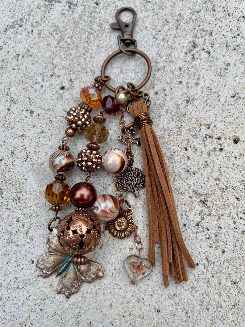 Brown Purse Dangle Jewelry Etsy