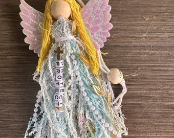 Angel Rearview Mirror Tassel
