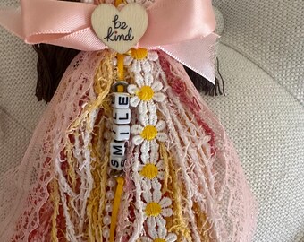Peach Angel Bookmark Tassel