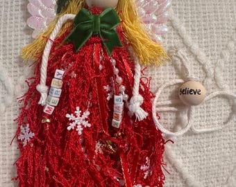 Christmas Angel Rearview Mirror Tassel