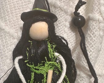 Little Green Witch Rearview Mirror Tassel