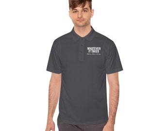 Whatever It Takes Ironman Men's Sport Polo Shirt Swim Bike