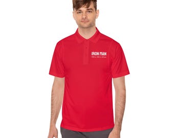 IRON MAN - Natación, ciclismo y carrera - Polo deportivo para hombre - Finalista de triatlón