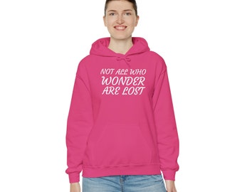 No todos los que se preguntan están perdidos - Sudadera con capucha unisex Heavy Blend™ - Motivación Senderismo El Señor de los Anillos Aventura