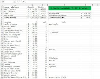 Seguimiento de facturas y presupuesto mensual simple