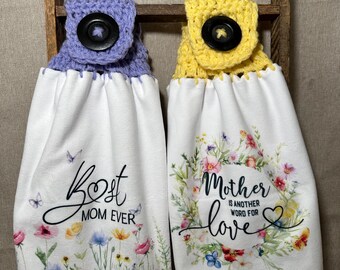 Set of 2  Hanging Mother’s Day kitchen towels
