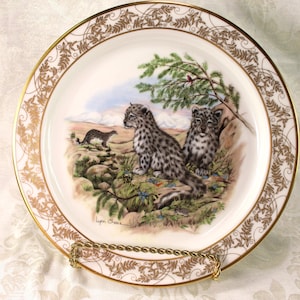 Lenox Plates Nature&#39;s Nursery Snow Leopard Cubs Set of 2