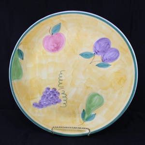 SELTENE Größe!!! Caleca Italy FRUTTA Servierplatte 17"handgemalt.