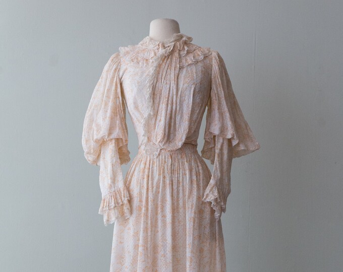 Vintage Edwardian Dress 1900s Edwardian Era Cotton Two Piece | Etsy