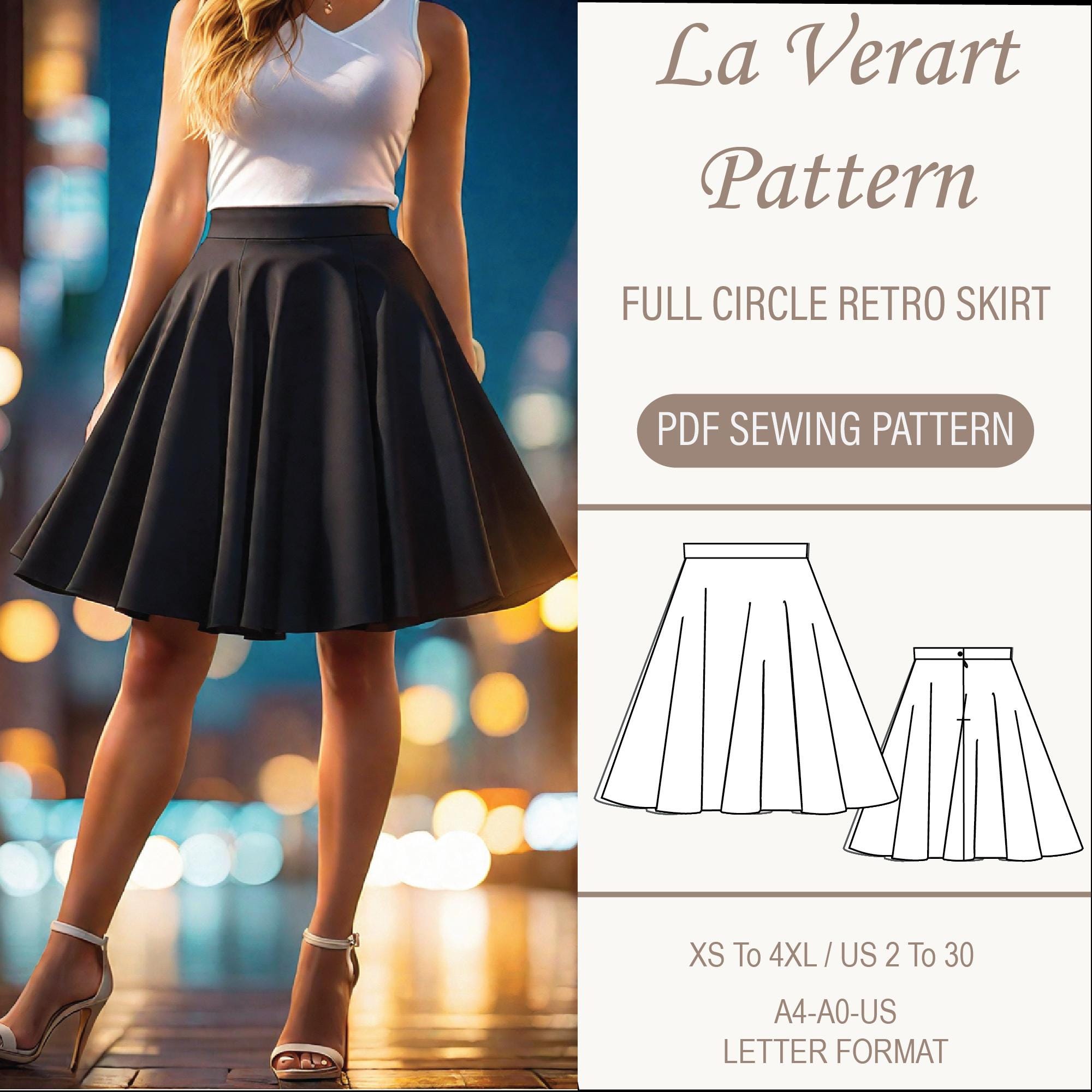 Pleated Skirt Pattern Plus Size Etsy