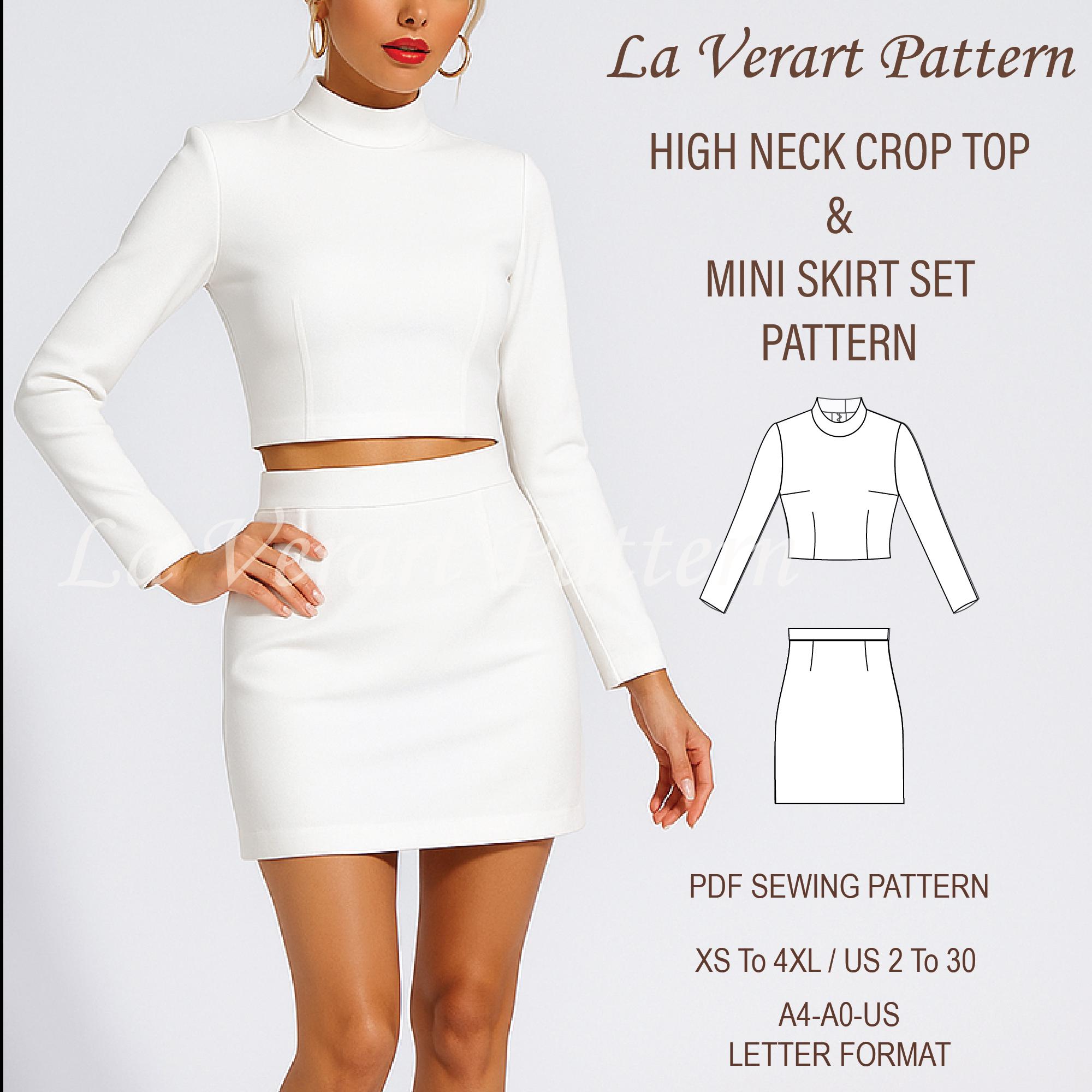 Two Piece Set Women Long Sleeve Top and Skirt