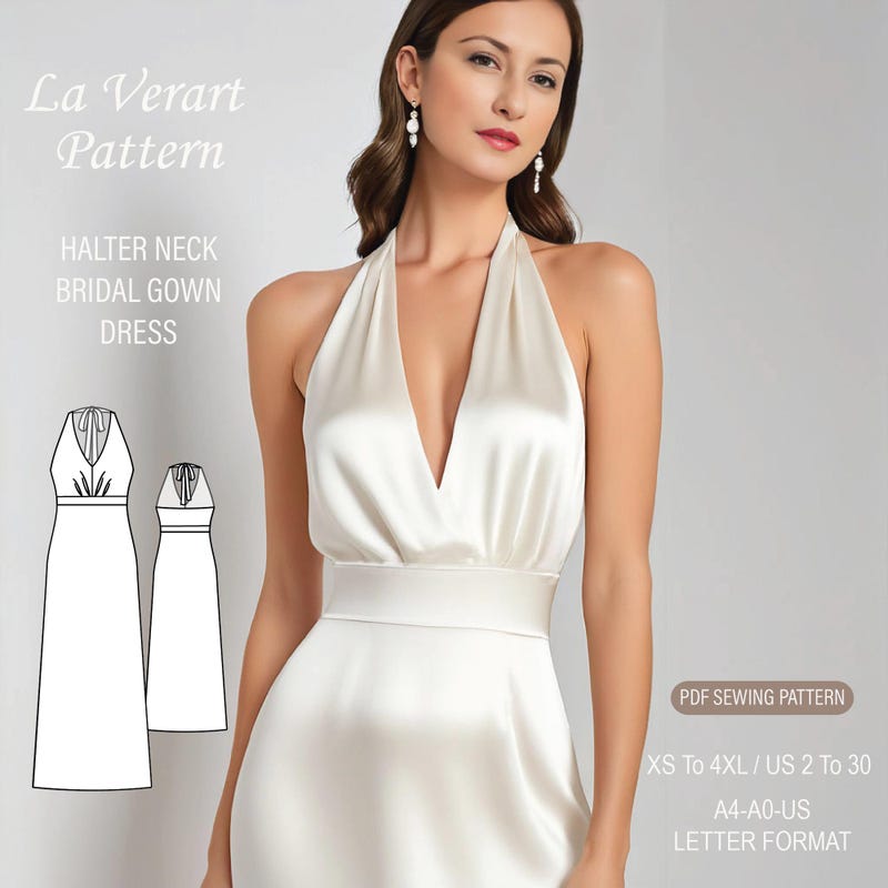 Halter Dress Pattern - Etsy
