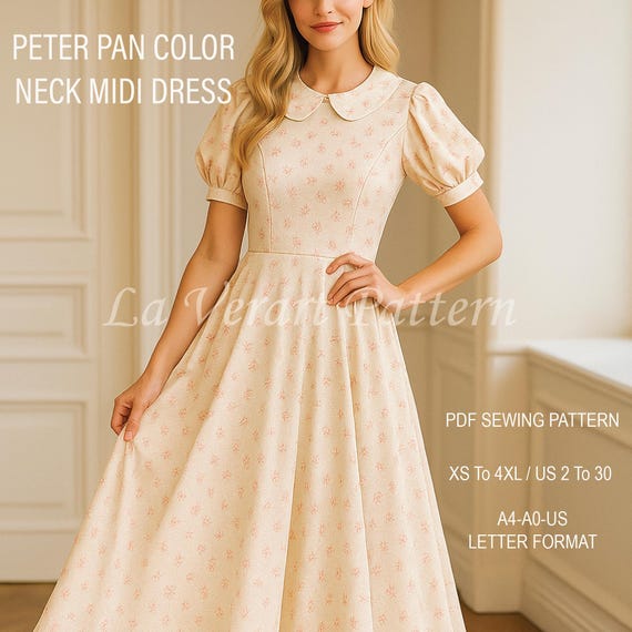 peter pan collar midi dress Peter Pan Collar Ribbed Midi Dress