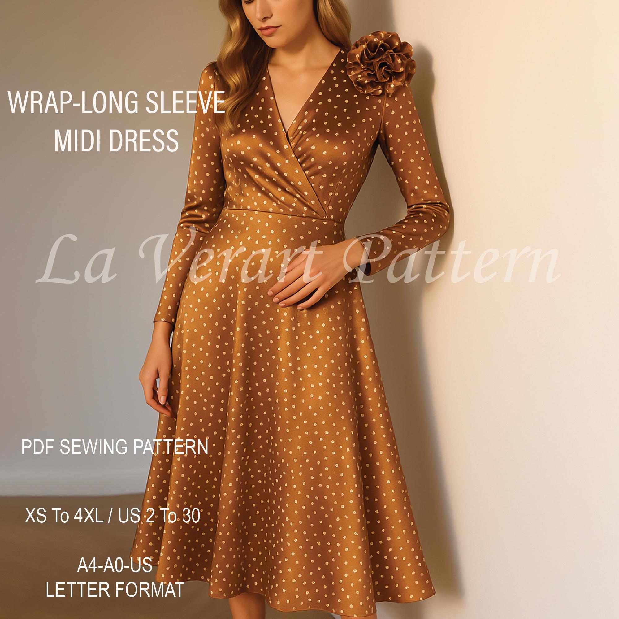 knee length dresses for ladies Helena Wrap Dress