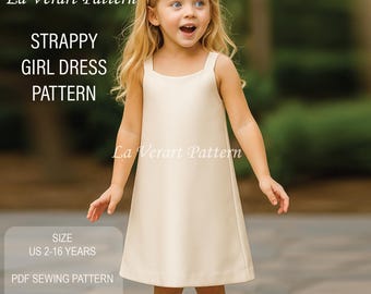 Sleeveless Party Dress Sewing Pattern: Girls Sizes 2-16 (PDF Pattern)