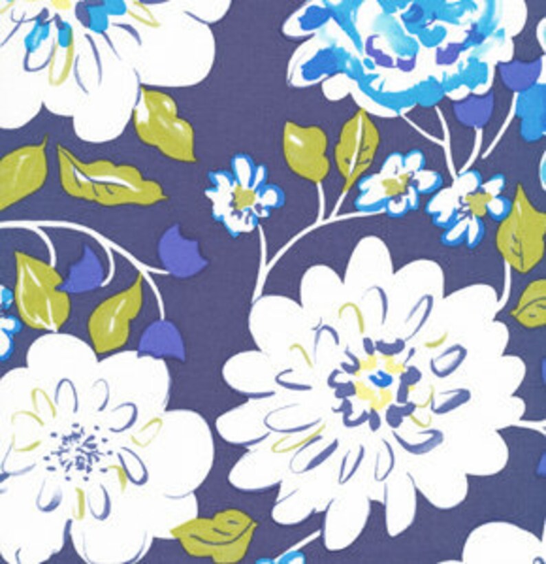 72 Runner Navy Blue and White Runner Year /'Round Table Runner. Blue Floral Table Runner Spring Runner Contemporary Table Runner