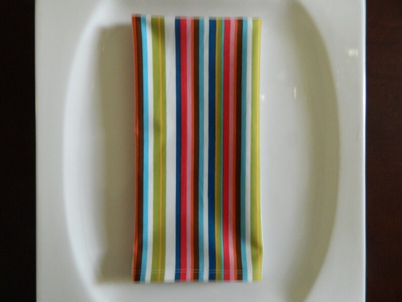Bromley Stripe Napkins Set of Four -Taupe