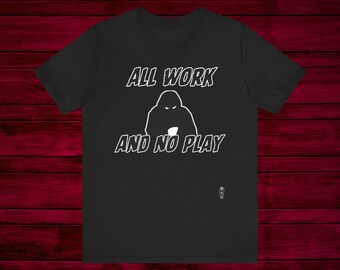 The Shining: Allt arbete och inget lek Jack Torrence Horror-tröja | Unisex bomulls-T-shirt | Halloween-tröja