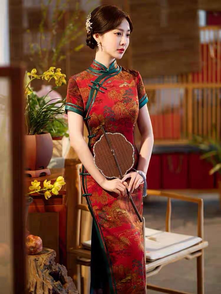 Green Chinese Dress - Etsy