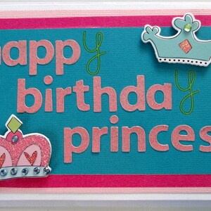 Handgemachte Geburtstagskarte Prinzessin - Happy Birthday Girl Versandkostenfrei